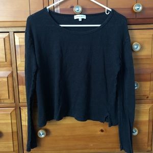 Black cropped long sleeve